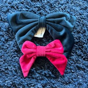 Lele Sadoughi Bow Set - Pink and Blue